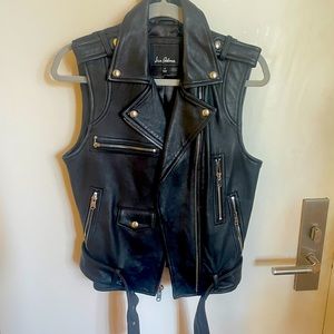 Sam Edelman Leather Moto Vest